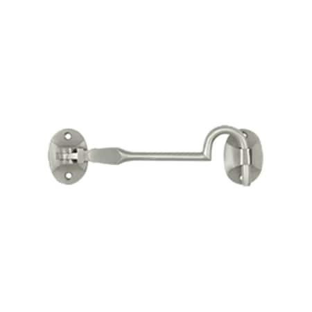Dendesigns 4 in. British Style Cabin Hooks- Satin Nickel - Solid DE3236532